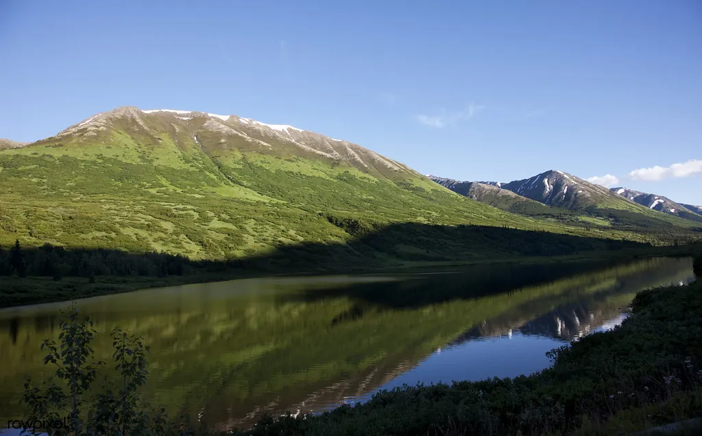Scenic view from the Seward Highway in the Chugach National Forest. Original image from Carol M. Highsmith’s America, Library of Congress collection. Digitally enhanced by rawpixel.